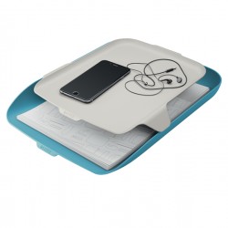 Vaschetta portacorrispondenza - con vassoio organizer Cosy - blu - Leitz