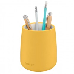 Portapenne Cosy - 10,8 x 8,5 cm - ceramica - giallo - Leitz