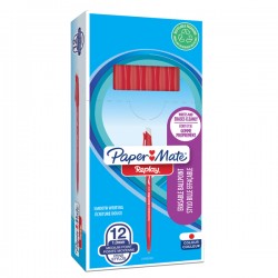 Penna a sfera con cappuccio Replay - cancellabile - punta 1 mm - rosso - Papermate