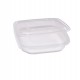 Contenitori in PP - con coperchio incernierato - 21,5 x 21,5 x 3,4 cm - Europack - pack 50 pezzi
