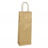 Portabottiglie BARBERA - maniglie cordino - 14 x 9 x 38 cm - carta biokraft - oro - Mainetti Bags - conf. 20 pezzi