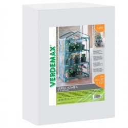 Serra Azalea - 3 ripiani - 70 x 50 x 125 cm - acciaio verniciato/PVC - verde/trasparente - Verdemax