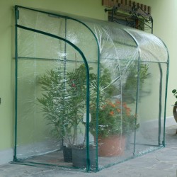 Serra Oleander - a parete - 200 x 100 x 215 cm - acciaio verniciato/PVC - verde/trasparente - Verdemax