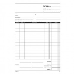Blocco fatture ad 1 aliquota - 50/2 autoricalcante - 14,8 x 21 cm - DU1641C0000 - Data Ufficio