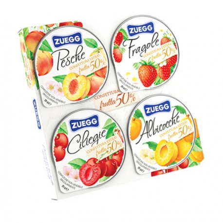 Mini marmellata di frutta - 25 gr cad - Zuegg - conf. 4 pezzi