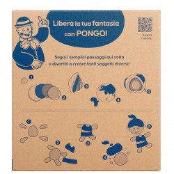 Pasta Pongo - panetto 350 gr - colori assortiti - Giotto - conf.12 pezzi