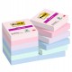 Blocco Post-it Super Sticky - 622-12SS-SOUL - 47,6 x 47,6 mm - colori Soulful - 90 fogli - Post-it - conf. 12 pezzi