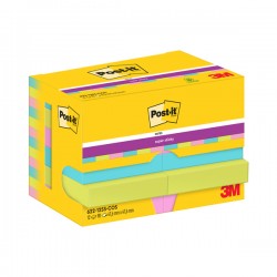 Blocco Post-it Super Sticky - 655-6SS-PLAY - 47,6 x 47,6 mm - colori Cosmic - 90 fogli - Post-it - conf. 12 pezzi