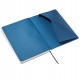 Taccuino Ecoqua Plus - con elastico - rilegatura cucita - A5 - 5 mm - 80 fogli - blu scuro - Fabriano