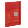 Taccuino Ecoqua Plus - con elastico - rilegatura cucita - A5 - 5 mm - 80 fogli - lampone - Fabriano