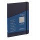 Taccuino Ecoqua Plus - con elastico - rilegatura cucita - A5 - 5 mm - 80 fogli - righe - blu scuro - Fabriano