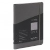 Taccuino Ecoqua Plus - con elastico - spiralato - A5 - 70 fogli - righe - antracite - Fabriano