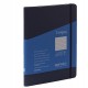 Taccuino Ecoqua Plus - con elastico - spiralato - A5 - 70 fogli - righe - blu scuro - Fabriano