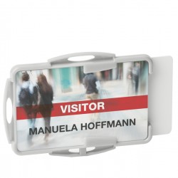 Portabadge Eco - per 2 tessera - 54 x 87 mm - grigio - Durable - conf. 10 pezzi