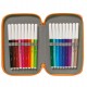 Astuccio 3 zip - 13 x 20 x 7,5 cm - colori e fantasie assortiti - Carioca