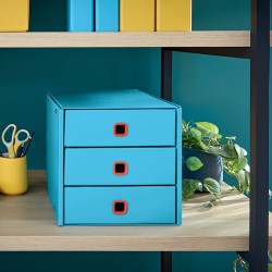 Cassettiera Click&Store Cosy - 3 cassetti - blu - Leitz