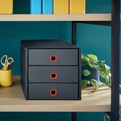 Cassettiera Click&Store Cosy - 3 cassetti - grigio - Leitz