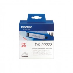 Brother - Rotolo etichetta continua - carta adesiva - Nero/Bianco - 50mm x 30,48mt - DK-22223