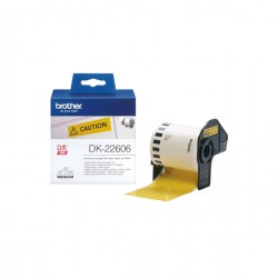 Brother - Nastro adesivo - in pellicola - Nero/Giallo - 62mm x 15,24mt - DK-22606