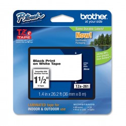 Brother - Nastro - Nero/Bianco - TZE261 - 36mm x 8mt