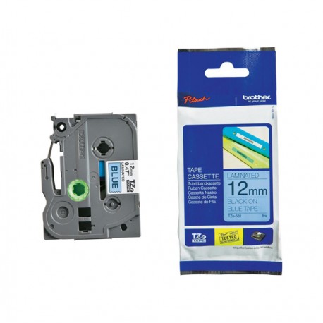 Brother - Nastro - Nero/Blu - TZE531 - 12mm x 8mt