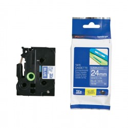 Brother - Nastro - Bianco/Blu - TZE555 - 24mm x 8mt