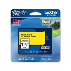 Brother - Nastro - Nero/Giallo - TZE661 - 36mm x 8mt