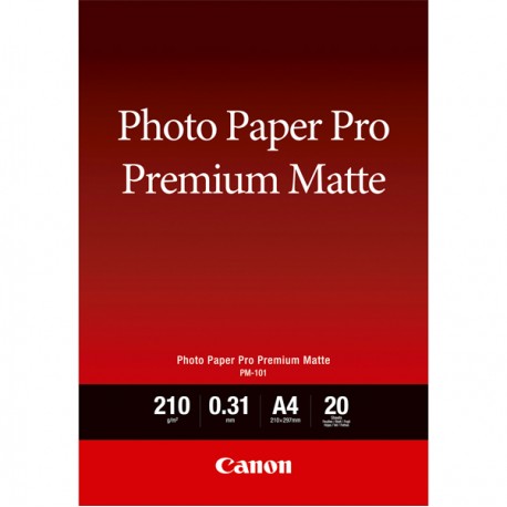 Canon - Carta fotografica Premium Matte PM-101 - A4 - 20 Fogli - 8657B005