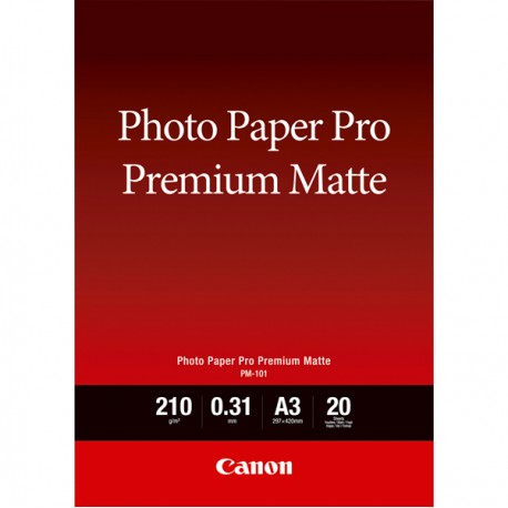 Canon - Carta fotografica Premium Matte PM-101 - A3 - 20 Fogli - 8657B006