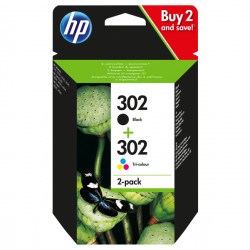 Hp - Confezione 2 cartucce originale- Hp 302 - C/M/Y/K - X4D37AE - C/M/Y 165 pag / K 190 pag
