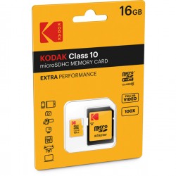 Kodak - Micro SDHC Class 10 Extra - EKMSDM16GHC10CK - 16GB