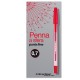 Penna a sfera con cappuccio - punta fine 0,7mm - rosso - Starline - conf. 50 pezzi
