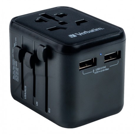 Verbatim - Adattatore viaggio UTA-02 con 2 x USB-A
