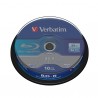 Verbatim - Scatola 10 DVD Blu Ray BD-R SL - Jewel Case - Bianco/Blu - 43742 - 25GB