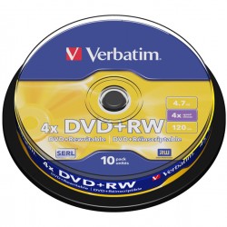 Verbatim - Scatola 10 DVD+RW - 43488 - 4,7GB