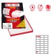 Etichette adesive C/524 - in carta - permanenti - 56 x 28 mm - 27 et/fg - 100 fogli - bianco - angoli tondi - Markin