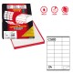 Etichette adesive C/500 - in carta - permanenti - 70 x 36 mm - 24 et/fg - 100 fogli - bianco - Markin