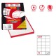 Etichette adesive C/517 - in carta - permanenti - 70 x 48 mm - 18 et/fg - 100 fogli - bianco - Markin