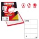Etichette adesive C/512 - in carta - permanenti - 105 x 74,25 mm - 8 et/fg - 100 fogli - bianco - Markin