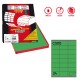 Etichette adesive C/500 - in carta - permanenti - 70 x 36 mm - 24 et/fg - 100 fogli - verde - Markin