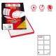 Etichette adesive A/450 - in carta - permanenti - 99,1 x 67,7 mm - 8 et/fg - 100 fogli - bianco - angoli tondi - Markin