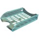 Vaschetta portacorrispondenza forata E040 - 26 x 34,5 x 6,5 cm - azzurro trasparente - Fellowes