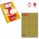 Etichette adesive A/400 - in carta - permanenti - 38,1 x 21,2 mm - 65 et/fg - 100 fogli - oro - angoli tondi - x laser - Markin