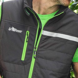 Gilet Wall - taglia M - PL - grigio/verde - U-Power