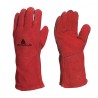 Guanti per saldatori CA515R - pelle crosta di bovino - taglia 10 - rosso - Deltaplus