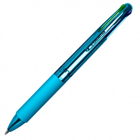 Penna a sfera 4 Multi Chrome - punta 1,00 mm - 4 colori - sky - Osama