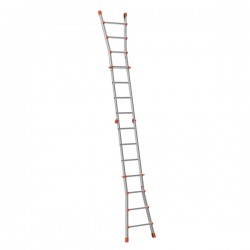 Scala telescopica Squadra - 8+8 gradini - alluminio - Marchetti