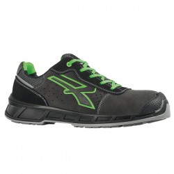 Calzatura di sicurezza Taylor S1P S - numero 36 - pelle scamosciata - nero/verde - U-Power