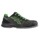 Calzatura di sicurezza Taylor S1P S - numero 43 - pelle scamosciata - nero/verde - U-Power