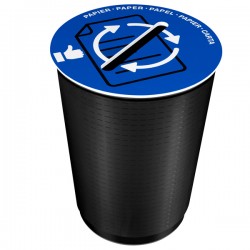 Coperchio raccolta carta - per cestino 133R - diametro 38 cm - PVC - blu - Cep